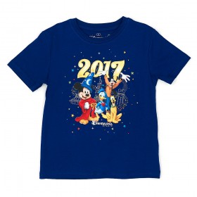qualité absolue ★ ★ ★ vetements, t-shirts et tops T-shirt marine pour enfants avec logo Disneyland Paris 2017 